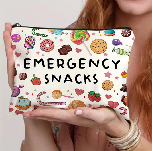 Canvas Zipper Polyester Cosmetics Bag
